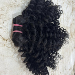 Steamed Spring Coil Curly Weft Hair Bundles - Hair Trends India