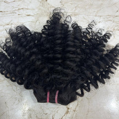 Steamed Spring Coil Curly Weft Hair Bundles - Hair Trends India