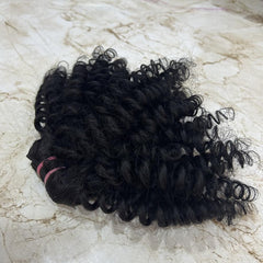 Steamed Spring Coil Curly Weft Hair Bundles - Hair Trends India