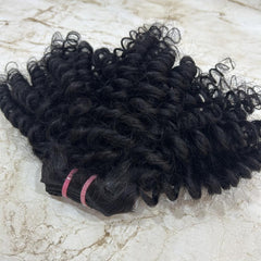 Steamed Spring Coil Curly Weft Hair Bundles - Hair Trends India