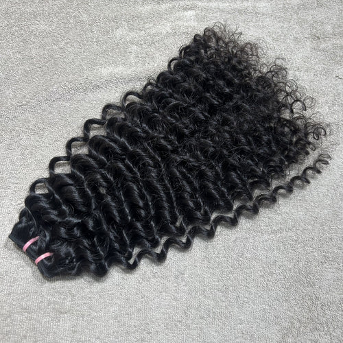 Tight Deep Curly Hair Weft Bundles - Hair Trends India