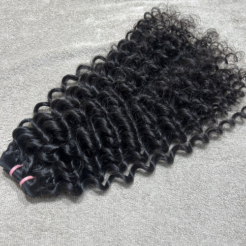 Tight Deep Curly Hair Weft Bundles - Hair Trends India