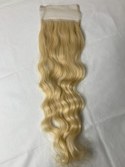 Blonde Curly Human Hair Closure - Hair Trends India