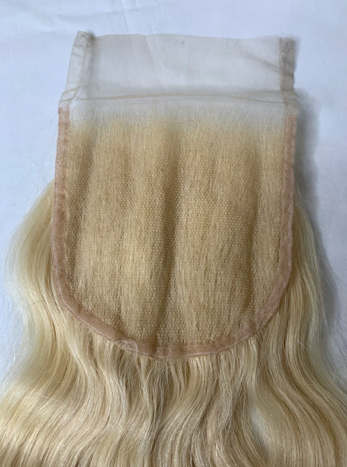 Blonde Curly Human Hair Closure - Hair Trends India