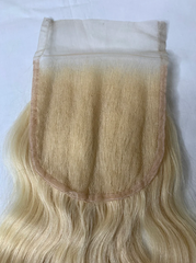 Blonde Curly Human Hair Closure - Hair Trends India