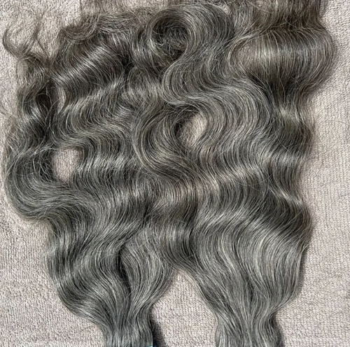 Natural Wavy Grey Tape in Human Hair Extensions - Hair Trends India