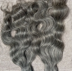 Natural Wavy Grey Tape in Human Hair Extensions - Hair Trends India