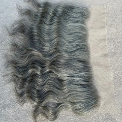 Grey Swiss Lace Wavy Hair Frontal - Hair Trends India