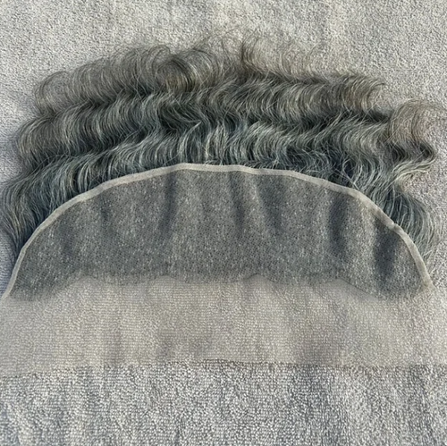 Grey Swiss Lace Wavy Hair Frontal - Hair Trends India