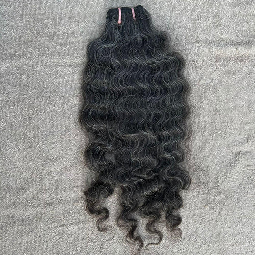 Grey Deep Curly Human Hair Bundles - Hair Trends India