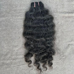 Grey Deep Curly Human Hair Bundles - Hair Trends India