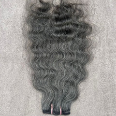 Deep Curly Grey Hair Weft Bundles - Hair Trends India