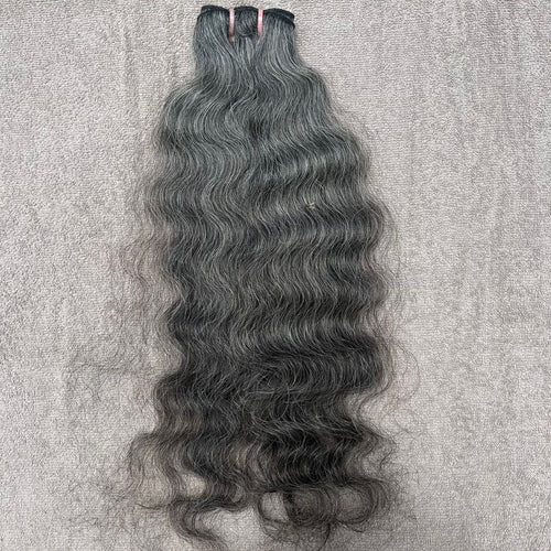 Deep Curly Grey Hair Weft Bundles - Hair Trends India