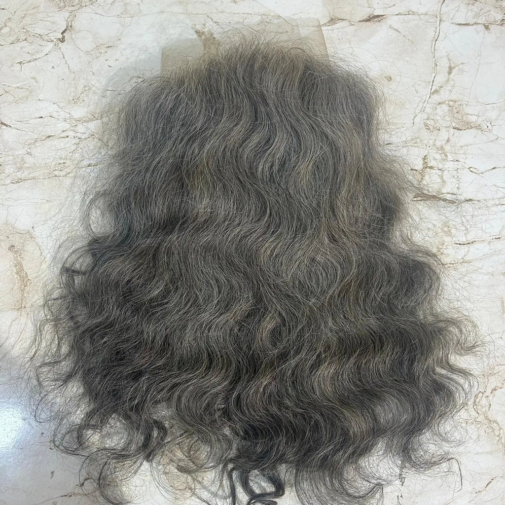Lace front gray human hair wigs - Image #6