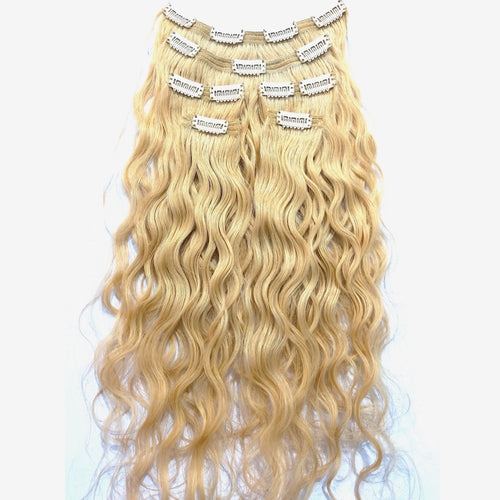 Blonde Clip in Extensions Human Hair - Hair Trends India