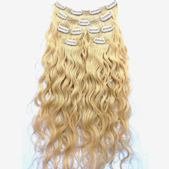 Blonde Clip in Extensions Human Hair - Hair Trends India