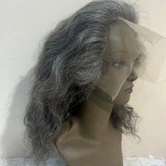 Lace front gray human hair wigs - Hair Trends India