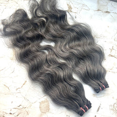 Gray Salt Pepper Human Hair Bundles - Hair Trends India