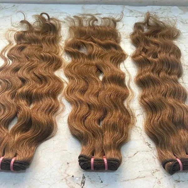 Real Honey Brown Human Hair Bundles - Image #2