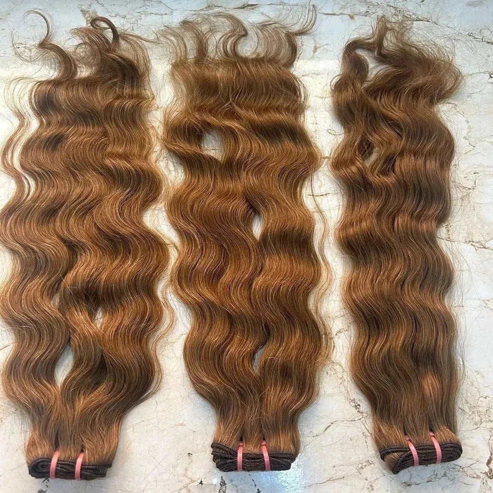 Real Honey Brown Human Hair Bundles - Image #4