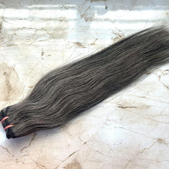 Straight Gray Human Hair Extensions - Hair Trends India